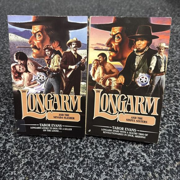 LOT OF 10 Longarm Series By Tabor Evans - Adult Vintage Western Paperback Books - Picture 2 of 2